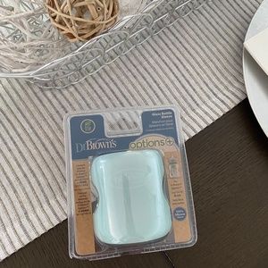 BRAND NEW Dr Brown’s Options Plus Glass Bottle Sleeve Natural Flow Aqua Blue